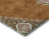 5' X 8' Copper Gold And Beige Oriental Washable Area Rug With UV Protection