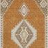 5' X 8' Copper Gold And Beige Oriental Washable Area Rug With UV Protection