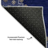 8' X 10' Navy Blue Ivory And Gray Oriental Washable Area Rug With UV Protection