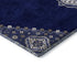 8' X 10' Navy Blue Ivory And Gray Oriental Washable Area Rug With UV Protection