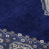 8' X 10' Navy Blue Ivory And Gray Oriental Washable Area Rug With UV Protection