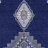 8' X 10' Navy Blue Ivory And Gray Oriental Washable Area Rug With UV Protection