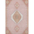 5' X 8' Pink Ivory And Gray Oriental Washable Area Rug With UV Protection