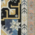 5' X 8' Black Copper And Gold Southwestern Washable Area Rug With UV Protection