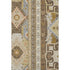 5' X 8' Brown Gray And Gold Southwestern Washable Area Rug With UV Protection