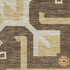 8' X 10' Brown Gray And Gold Southwestern Washable Area Rug With UV Protection