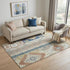 5' X 8' Ivory Copper And Teal Southwestern Washable Area Rug With UV Protection