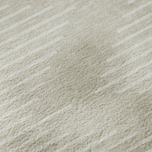 8' X 10' Beige And Ivory Geometric Washable Area Rug With UV Protection