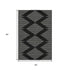 5' X 8' Black And Ivory Geometric Washable Area Rug With UV Protection