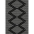 8' X 10' Black And Ivory Geometric Washable Area Rug With UV Protection
