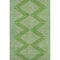 5' X 8' Green And Ivory Geometric Washable Area Rug With UV Protection