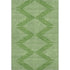 5' X 8' Green And Ivory Geometric Washable Area Rug With UV Protection