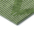 8' Green And Ivory Geometric Washable Round Rug With UV Protection