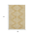 9' X 12' Gold And Ivory Geometric Washable Area Rug With UV Protection