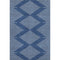 5' X 8' Navy Blue And Ivory Geometric Washable Area Rug With UV Protection