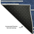 5' X 8' Navy Blue And Ivory Geometric Washable Area Rug With UV Protection