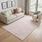 5' X 8' Pink And Ivory Geometric Washable Area Rug With UV Protection