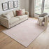 5' X 8' Pink And Ivory Geometric Washable Area Rug With UV Protection