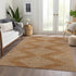8' X 10' Rust And Beige Geometric Washable Area Rug With UV Protection
