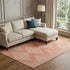 9' X 12' Salmon And Ivory Geometric Washable Area Rug With UV Protection