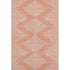 9' X 12' Salmon And Ivory Geometric Washable Area Rug With UV Protection