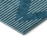 8' Teal And Ivory Geometric Washable Round Rug With UV Protection