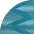 8' Teal And Ivory Geometric Washable Round Rug With UV Protection