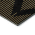 5' X 8' Black And Gold Geometric Washable Area Rug With UV Protection