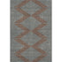 5' X 8' Brown And Sky Blue Geometric Washable Area Rug With UV Protection