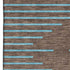 5' X 8' Brown And Sky Blue Geometric Washable Area Rug With UV Protection