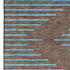 5' X 8' Brown And Sky Blue Geometric Washable Area Rug With UV Protection