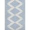 5' X 8' Ivory And Navy Blue Geometric Washable Area Rug With UV Protection