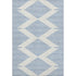8' X 10' Ivory And Navy Blue Geometric Washable Area Rug With UV Protection