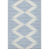 8' X 10' Ivory And Navy Blue Geometric Washable Area Rug With UV Protection