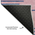 8' Pink And Navy Blue Geometric Washable Round Rug With UV Protection