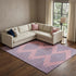 8' X 10' Pink And Navy Blue Geometric Washable Area Rug With UV Protection