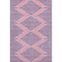 8' X 10' Pink And Navy Blue Geometric Washable Area Rug With UV Protection