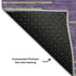8' Purple And Lime Green Geometric Washable Round Rug With UV Protection