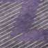 8' Purple And Lime Green Geometric Washable Round Rug With UV Protection