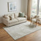 5' X 8' Beige And Taupe Abstract Washable Area Rug With UV Protection