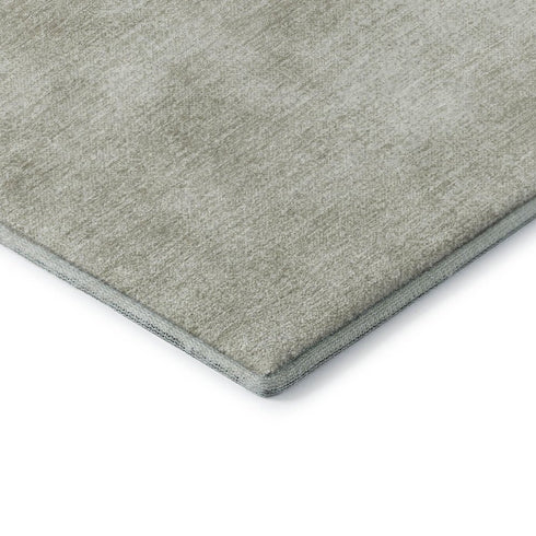 5' X 8' Beige And Taupe Abstract Washable Area Rug With UV Protection