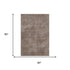 5' X 8' Brown And Taupe Abstract Washable Area Rug With UV Protection