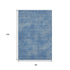 8' X 10' Blue And Gray Abstract Washable Area Rug With UV Protection