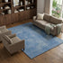 8' X 10' Blue And Gray Abstract Washable Area Rug With UV Protection