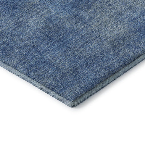 8' X 10' Blue And Gray Abstract Washable Area Rug With UV Protection