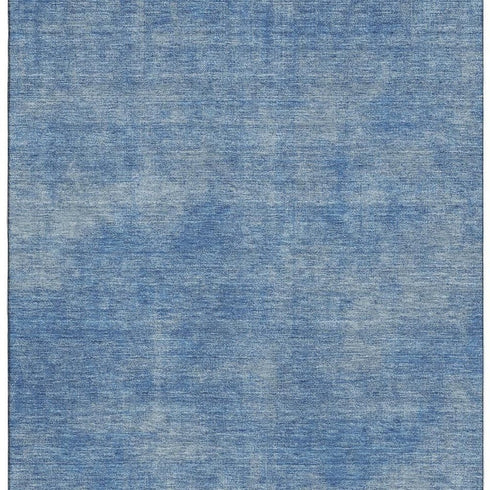 8' X 10' Blue And Gray Abstract Washable Area Rug With UV Protection
