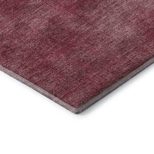5' X 8' Burgundy And Blush Abstract Washable Area Rug With UV Protection
