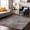 8' X 10' Gray And Silver Abstract Washable Area Rug With UV Protection