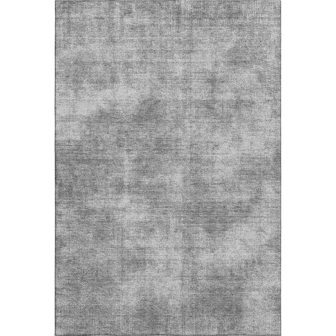 8' X 10' Gray And Silver Abstract Washable Area Rug With UV Protection