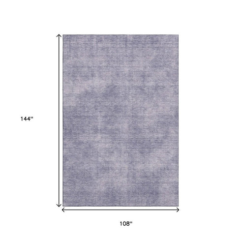 9' X 12' Purple And Lavender Abstract Washable Area Rug With UV Protection